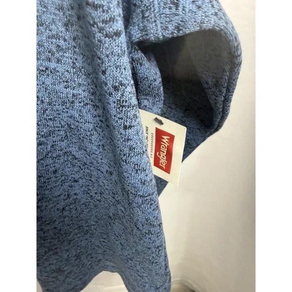 Wrangler Authentic Western Sweater Men's  2XLT Blue Long Sleeve 1/4 Zip NEW WT - Picture 4 of 6